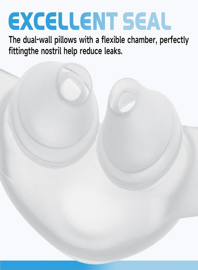 SyunsXoon 2 Pack CPAP Nasal Pillows Compatible with ResMed Swift FX Nasal Frame Assembly, Gel Silicone Elastomer Dual-Wall Nose Pillow Cushion Mask - Medium - Image 4